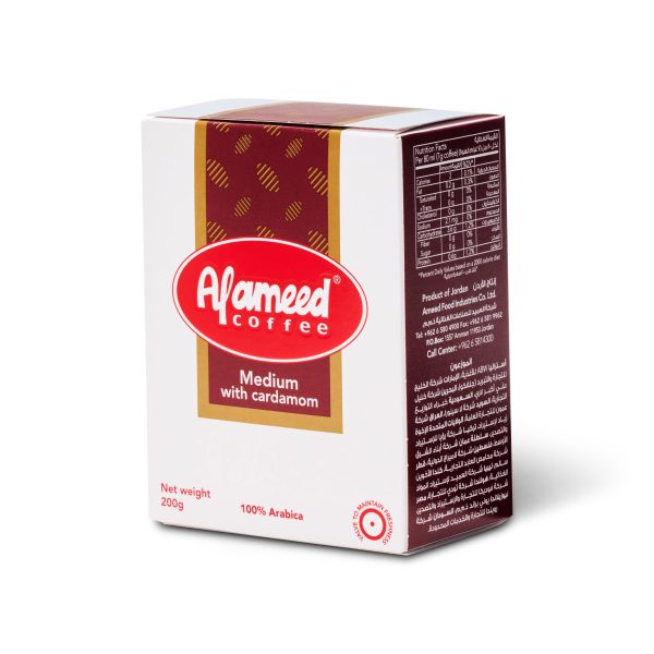 Al Ameed Turkish coffee medium roast with cardamom(24 x 200 gr.)
